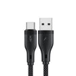 Cablu Acefast (C8-04), Fast Charging, USB to Type-C, 3A, Nylon Braided, 25.000 Bends, 1.2m, Negru