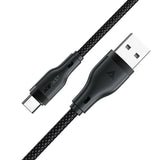 Cablu Acefast (C8-04), Fast Charging, USB to Type-C, 3A, Nylon Braided, 25.000 Bends, 1.2m, Negru