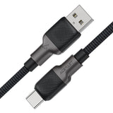 Cablu Acefast (C10-04), Fast Charging, USB to Type-C, 3A, 25.000 Bends, Durable Silicone, 1.2m, Negru