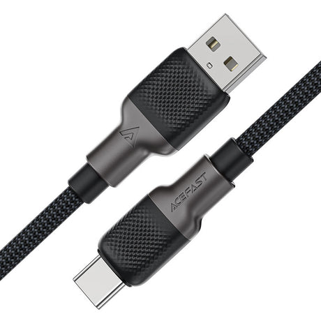 Cablu Acefast (C10-04), Fast Charging, USB to Type-C, 3A, 25.000 Bends, Durable Silicone, 1.2m, Negru