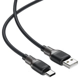 Cablu Acefast (C10-04), Fast Charging, USB to Type-C, 3A, 25.000 Bends, Durable Silicone, 1.2m, Negru