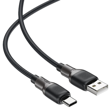 Cablu Acefast (C10-04), Fast Charging, USB to Type-C, 3A, 25.000 Bends, Durable Silicone, 1.2m, Negru