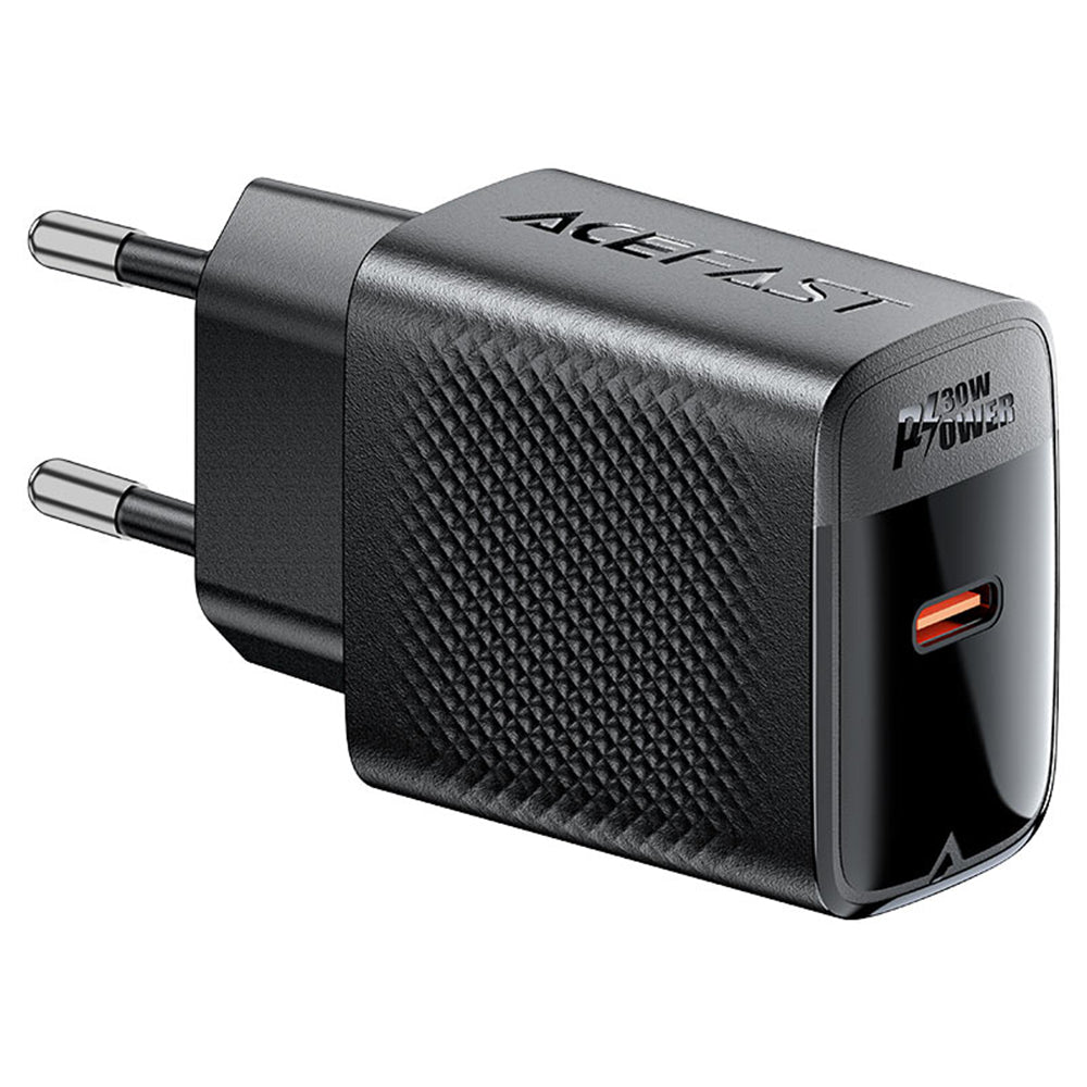 Incarcator Acefast (A102), GaN, Fast Charging, Type-C, PD30W, Smart Chip, Negru