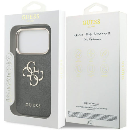 Husa de protectie Guess Hardcase Big 4G Logo Classic compatibil cu iPhone 17 Pro, Negru