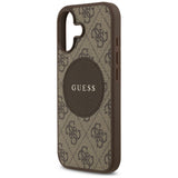 Husa de protectie Guess 4G Circle Classic Logo MagSafe (GUHMP17SP4PGRSGW) compatibil cu iPhone 17, Maro
