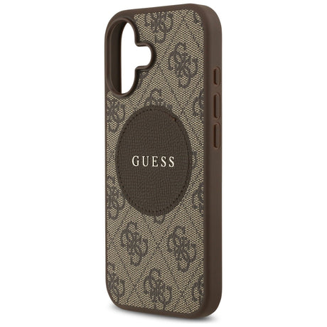 Husa de protectie Guess 4G Circle Classic Logo MagSafe (GUHMP17SP4PGRSGW) compatibil cu iPhone 17, Maro