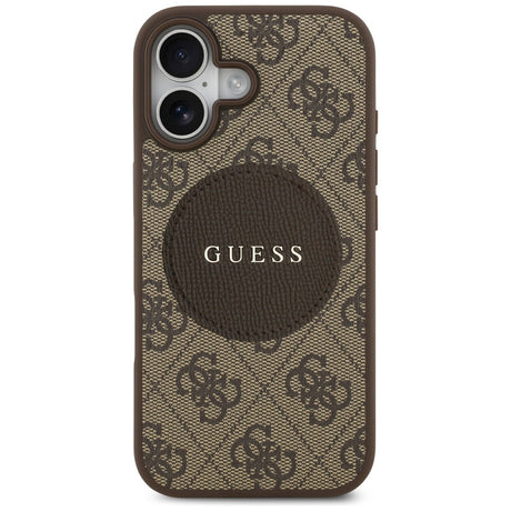 Husa de protectie Guess 4G Circle Classic Logo MagSafe (GUHMP17SP4PGRSGW) compatibil cu iPhone 17, Maro