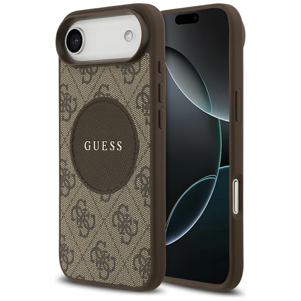 Husa de protectie Guess 4G Circle Classic Logo MagSafe (GUHMP17MP4PGRSGW) compatibil cu iPhone 17 Air, Maro