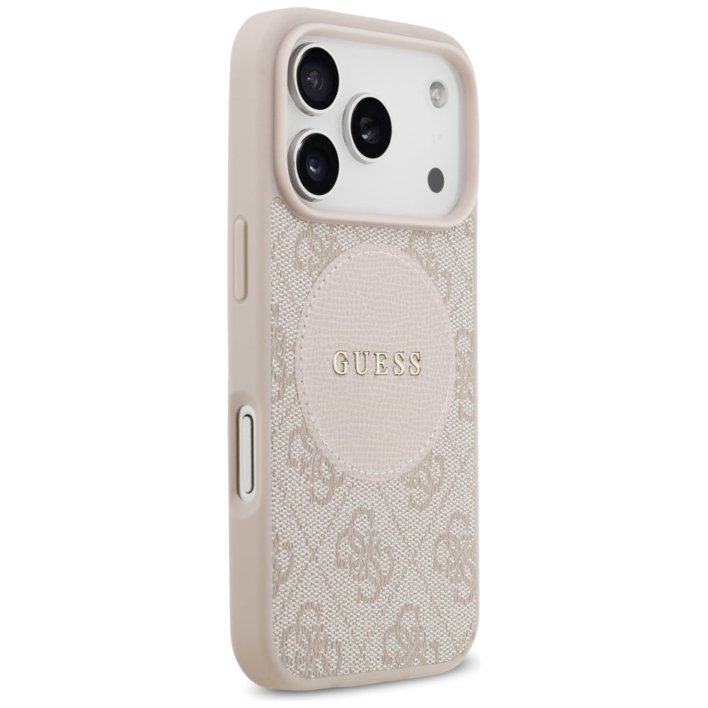 Husa de protectie Guess 4G Circle Classic Logo MagSafe (GUHMP17LP4PGRSGP) compatibil cu iPhone 17 Pro, Roz