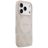 Husa de protectie Guess 4G Circle Classic Logo MagSafe (GUHMP17LP4PGRSGP) compatibil cu iPhone 17 Pro, Roz