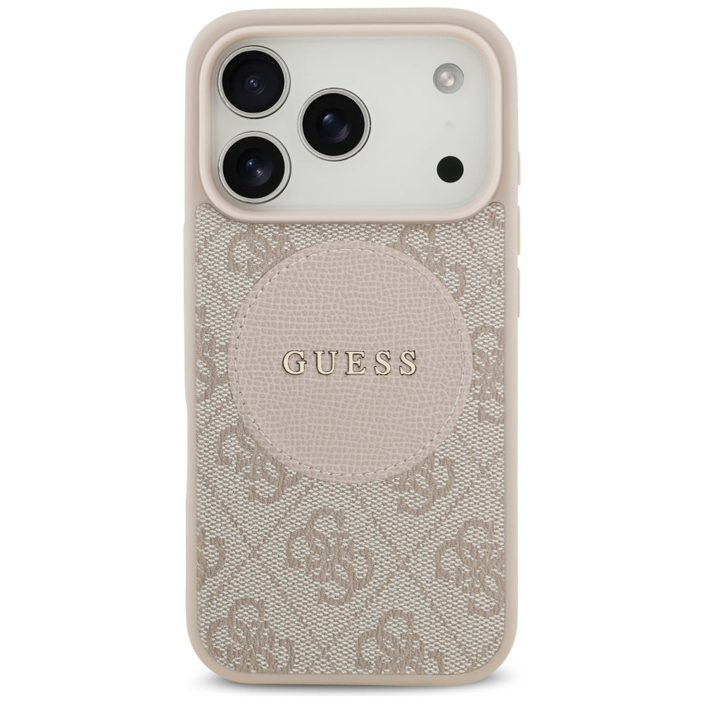 Husa de protectie Guess 4G Circle Classic Logo MagSafe (GUHMP17LP4PGRSGP) compatibil cu iPhone 17 Pro, Roz