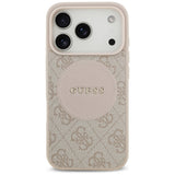 Husa de protectie Guess 4G Circle Classic Logo MagSafe (GUHMP17LP4PGRSGP) compatibil cu iPhone 17 Pro, Roz