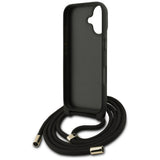 Husa de protectie Guess Hardcase 4G CBDY Big Logo with Cord Strap (GUHCP17SP4GMGCRK) compatibil cu iPhone 17, Negru