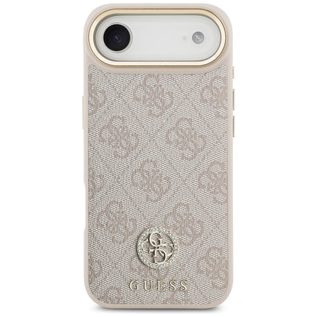 Husa de protectie Guess Hardcase 4G Strass Logo & Big Strap (GUHMP17MP4G4DCSP) compatibil cu iPhone 17 Air, Roz