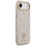 Husa de protectie Guess Hardcase 4G Strass Logo & Big Strap (GUHMP17MP4G4DCSP) compatibil cu iPhone 17 Air, Roz