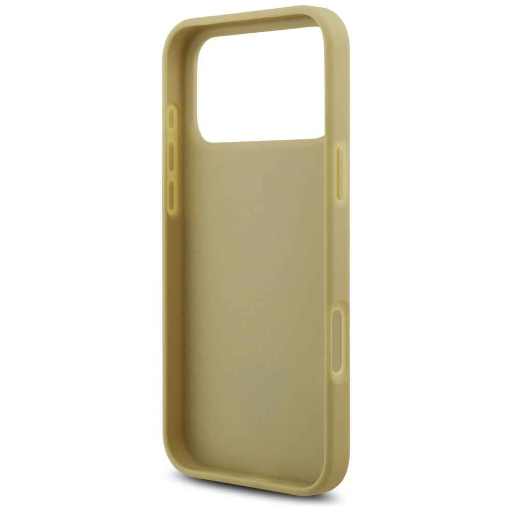 Husa de protectie Guess Rhinestone Triangle Logo (GUHCP17LHDGTPD) compatibil cu iPhone 17 Pro, Auriu