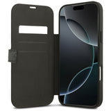 Husa de protectie Guess Book 4G Metal Logo compatibil cu iPhone 17 Pro Max, Negru