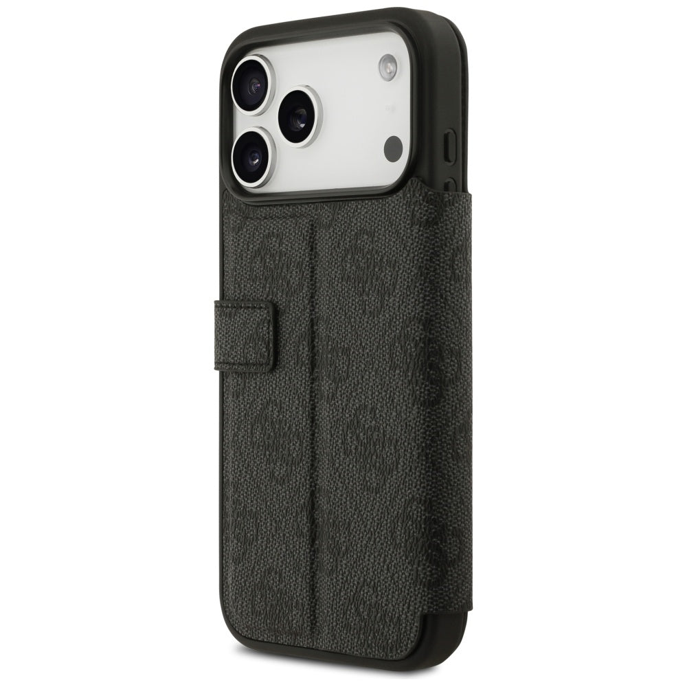 Husa de protectie Guess Book 4G Metal Logo compatibil cu iPhone 17 Pro Max, Negru