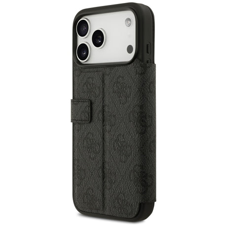 Husa de protectie Guess Book 4G Metal Logo compatibil cu iPhone 17 Pro Max, Negru