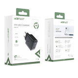 Incarcator Acefast (A1), Fast Charging, Type-C, PD20W, QC 3.0, 5V/2.4A, Smart Chip, V0 Fire Protection, Negru