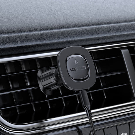 Suport Acefast with Wireless Charging (D46), for Air Vent, Magnetic Grip, Non-Slip, 15W, for 4.7 - , Negru