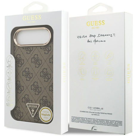 Husa de protectie Guess Hardcase 4G Triangle Logo (GUHMP17MP4GTDGMW) compatibil cu iPhone 17 Air, Maro