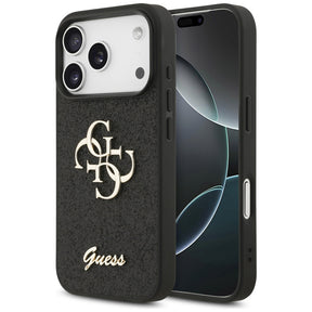 Husa de protectie Guess Fixed Glitter Big 4G (GUHCP17LHG4SGK) compatibil cu iPhone 17 Pro, Negru