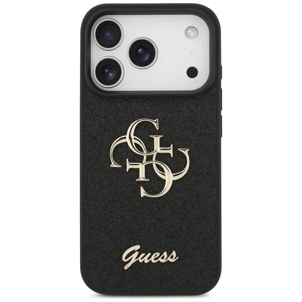 Husa de protectie Guess Fixed Glitter Big 4G (GUHCP17LHG4SGK) compatibil cu iPhone 17 Pro, Negru
