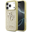 Husa de protectie Guess Fixed Glitter Big 4G (GUHCP17LHG4SGD) compatibil cu iPhone 17 Pro, Auriu