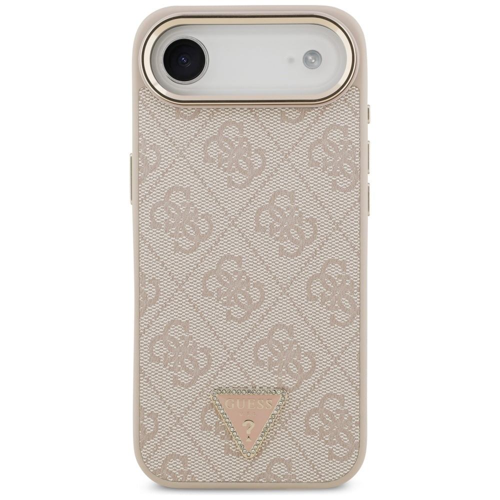 Husa de protectie Guess Hardcase 4G Triangle Logo MagSafe (GUHMP17MP4GTDGMP) compatibil cu iPhone 17 Air, Roz
