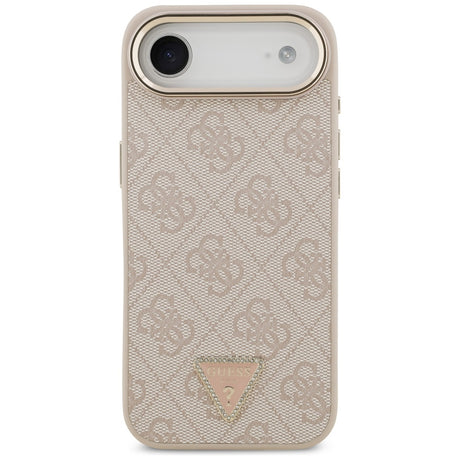 Husa de protectie Guess Hardcase 4G Triangle Logo MagSafe (GUHMP17MP4GTDGMP) compatibil cu iPhone 17 Air, Roz