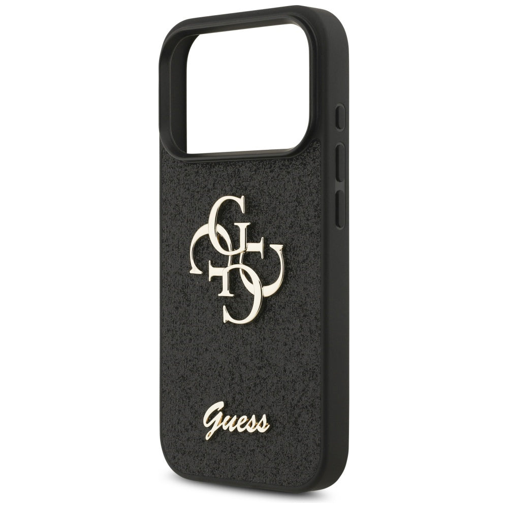 Husa de protectie Guess Fixed Glitter Big 4G (GUHCP17XHG4SGK) compatibil cu iPhone 17 Pro Max, Negru