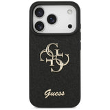 Husa de protectie Guess Fixed Glitter Big 4G (GUHCP17XHG4SGK) compatibil cu iPhone 17 Pro Max, Negru