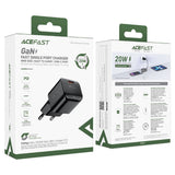 Incarcator Acefast Mini (A73), GaN Technology, PD20W, Small Size Design, Negru