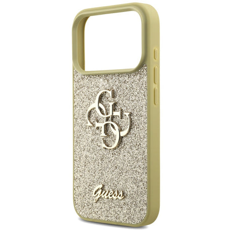 Husa de protectie Guess Fixed Glitter Big 4G (GUHCP17XHG4SGD) compatibil cu iPhone 17 Pro Max, Auriu