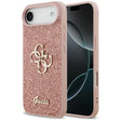 Husa de protectie Guess Fixed Glitter Big 4G (GUHCP17MHG4SGP) compatibil cu iPhone 17 Air, Roz