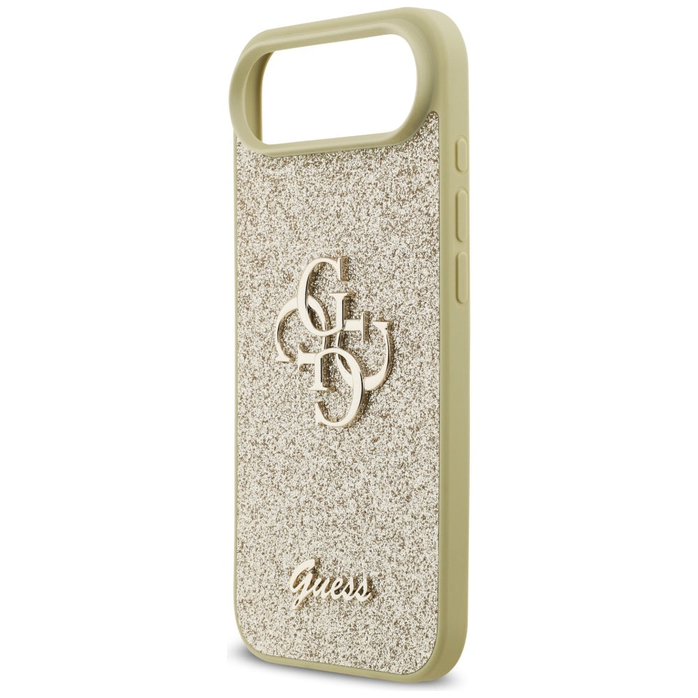 Husa de protectie Guess Fixed Glitter Big 4G (GUHCP17MHG4SGD) compatibil cu iPhone 17 Air, Auriu