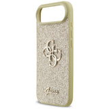 Husa de protectie Guess Fixed Glitter Big 4G (GUHCP17MHG4SGD) compatibil cu iPhone 17 Air, Auriu