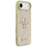 Husa de protectie Guess Fixed Glitter Big 4G (GUHCP17MHG4SGD) compatibil cu iPhone 17 Air, Auriu
