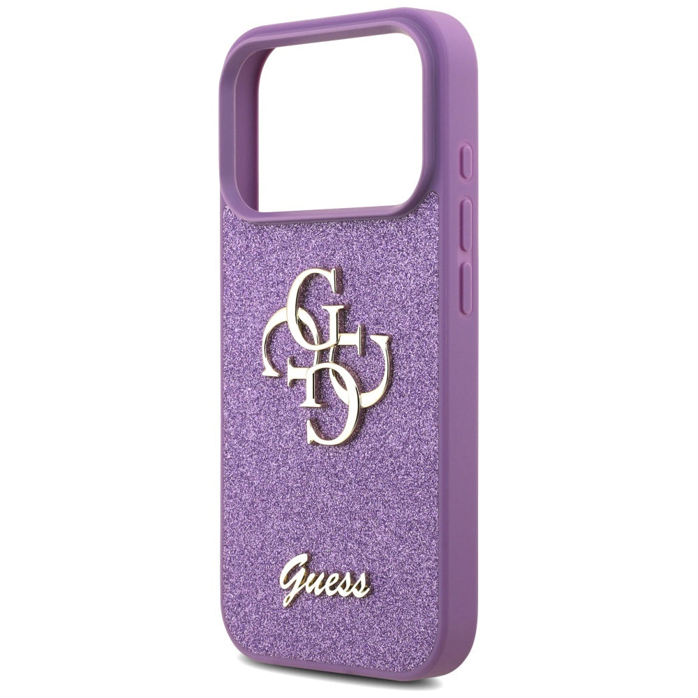 Husa de protectie Guess Fixed Glitter Big 4G (GUHCP17LHG4SGL) compatibil cu iPhone 17 Pro, Lila Deschis