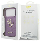 Husa de protectie Guess Fixed Glitter Big 4G (GUHCP17LHG4SGL) compatibil cu iPhone 17 Pro, Lila Deschis