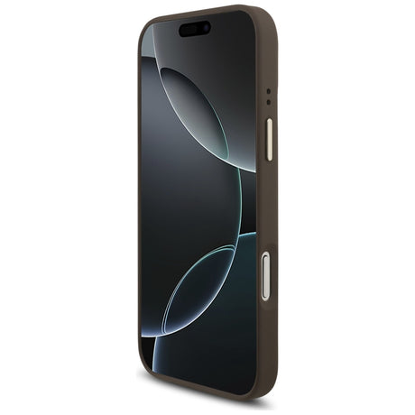 Husa de protectie Guess Hardcase 4G Triangle Logo MagSafe (GUHMP17LP4GTDGMW) compatibil cu iPhone 17 Pro, Maro