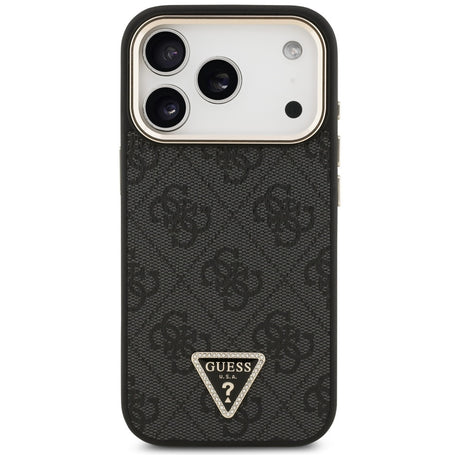 Husa de protectie Guess Hardcase 4G Triangle Logo MagSafe (GUHMP17XP4GTDGMK) compatibil cu iPhone 17 Pro Max, Negru