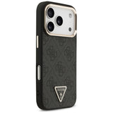 Husa de protectie Guess Hardcase 4G Triangle Logo MagSafe (GUHMP17LP4GTDGMK) compatibil cu iPhone 17 Pro, Negru