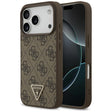 Husa de protectie Guess Leather 4G Triangle Strass MagSafe (GUHMP17LP4TDPLW) compatibil cu iPhone 17 Pro, Maro