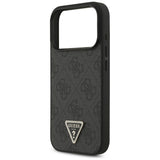Husa de protectie Guess Leather 4G Triangle Strass MagSafe (GUHMP17XP4TDPLK) compatibil cu iPhone 17 Pro Max, Negru