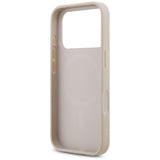Husa de protectie Guess Leather 4G Triangle Strass MagSafe (GUHMP17XP4TDPLP) compatibil cu iPhone 17 Pro Max, Roz