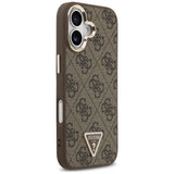 Husa de protectie Guess Hardcase 4G Triangle Logo MagSafe (GUHMP17SP4GTDGMW) compatibil cu iPhone 17, Maro