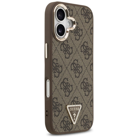 Husa de protectie Guess Hardcase 4G Triangle Logo MagSafe (GUHMP17SP4GTDGMW) compatibil cu iPhone 17, Maro