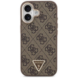 Husa de protectie Guess Hardcase 4G Triangle Logo MagSafe (GUHMP17SP4GTDGMW) compatibil cu iPhone 17, Maro